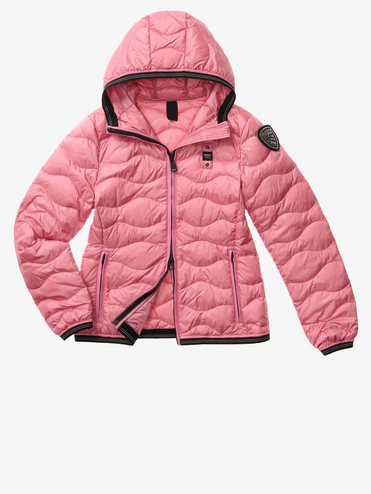 Blauer Piumino Donna con Cappuccio Camelia Rosa – Giubbino leggero mezza stagione