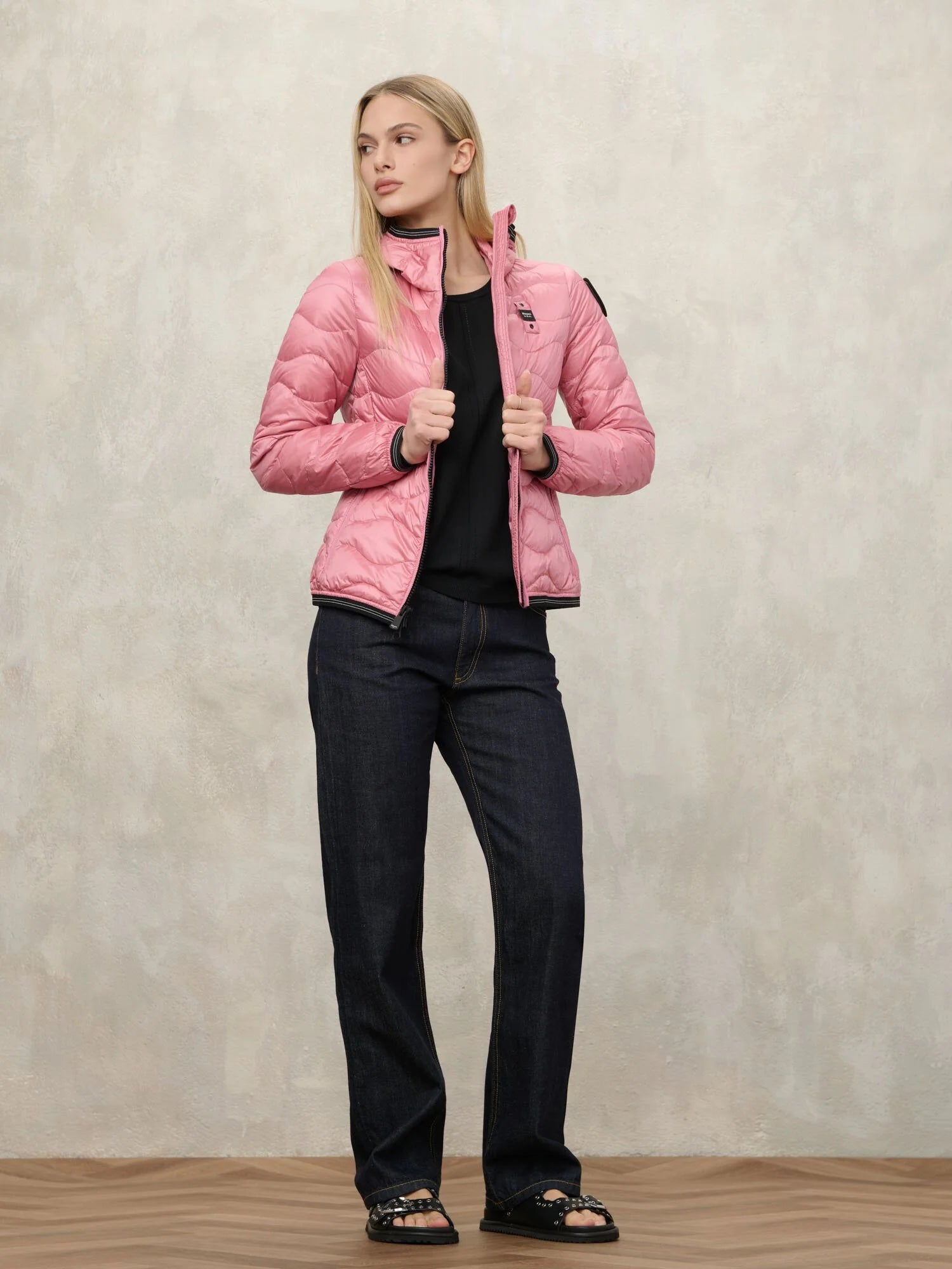Blauer Piumino Donna con Cappuccio Camelia Rosa – Giubbino leggero mezza stagione