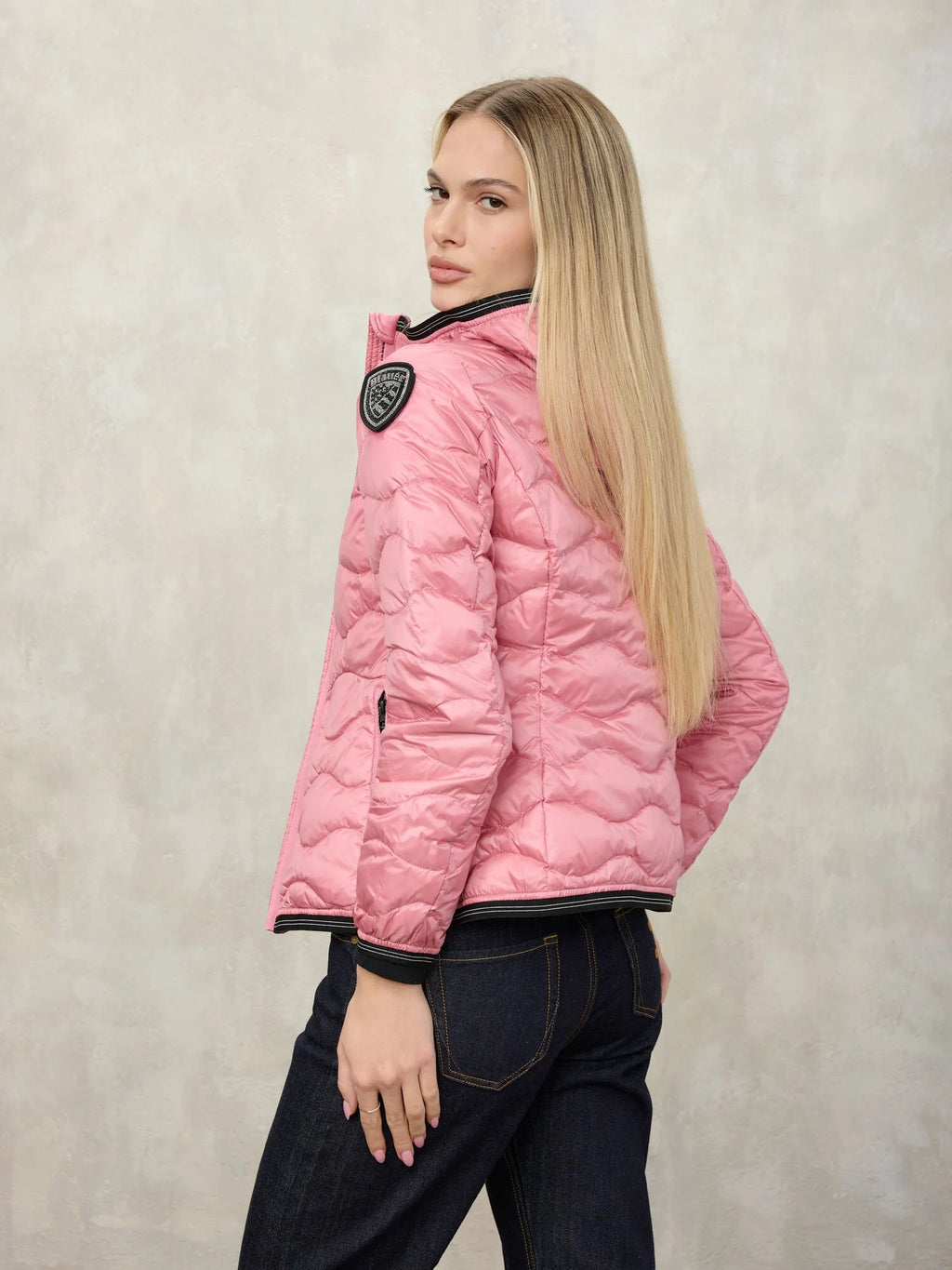 Blauer Piumino Donna con Cappuccio Camelia Rosa – Giubbino leggero mezza stagione