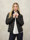 blauer piumino donna nero con cappuccio camelia frontale