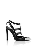 Nappa Leather Sandals High Heels Studs
