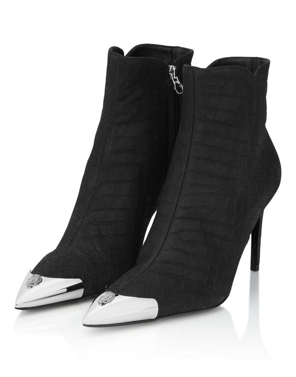 Nubuck Mid-Heeled Low Boots 9