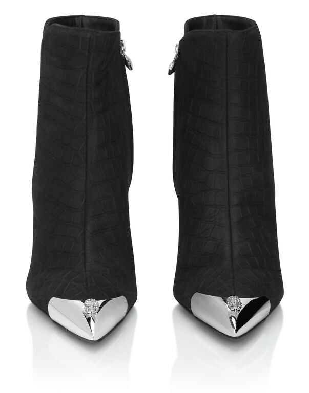 Nubuck Mid-Heeled Low Boots 9
