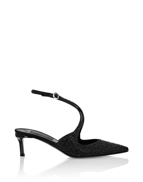 Nappa Leather Sandals High Heels Studs