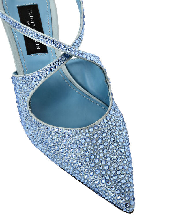 Nappa Leather Sandals High Heels Studs