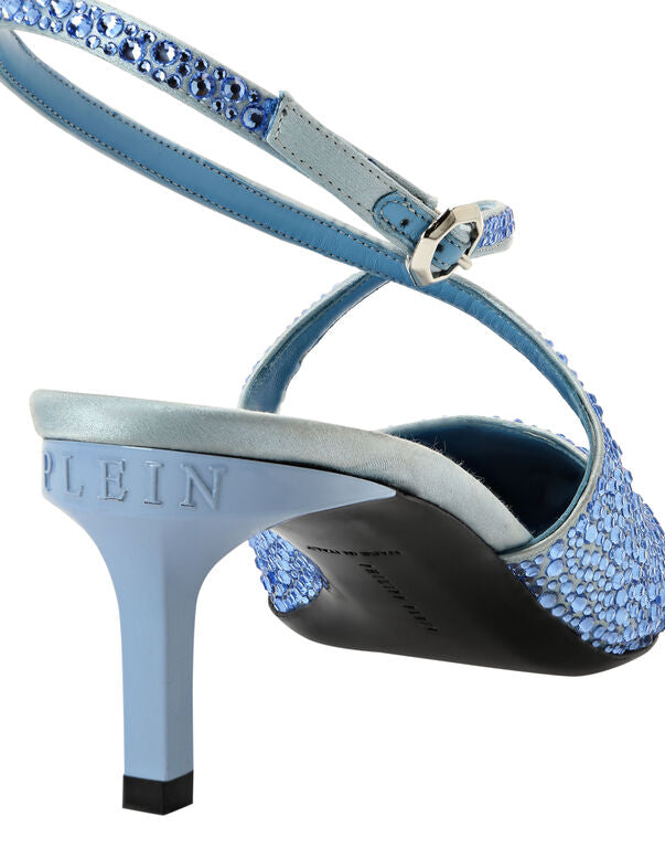 Nappa Leather Sandals High Heels Studs