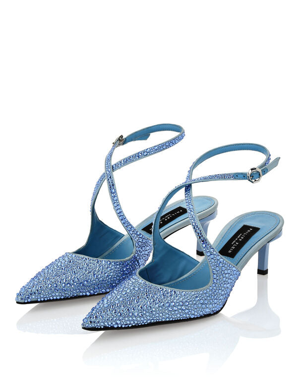 Nappa Leather Sandals High Heels Studs