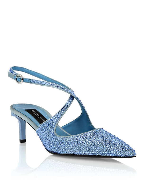 Nappa Leather Sandals High Heels Studs
