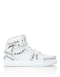 Leather Hi-Top Sneakers Crystal