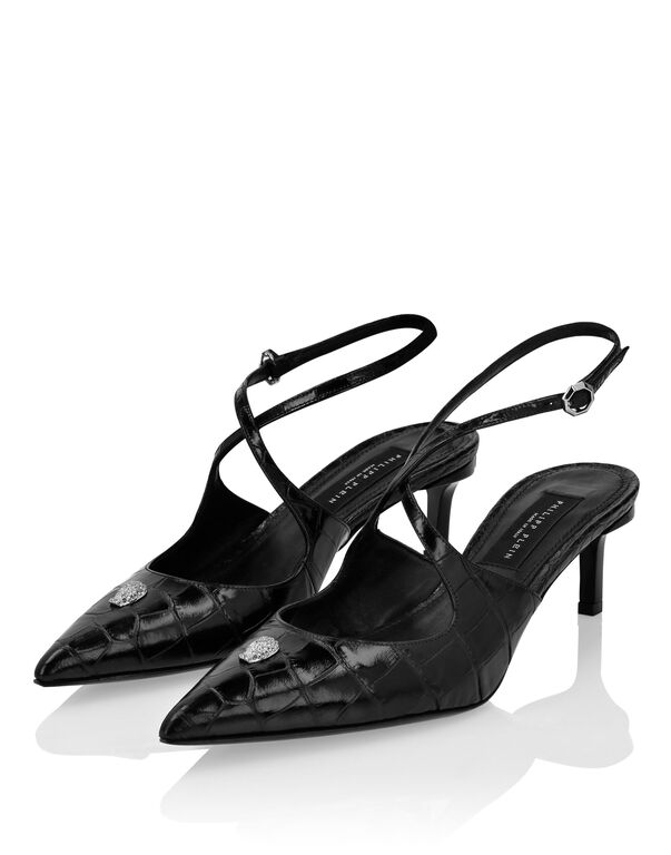 Nappa Leather Sandals High Heels Studs