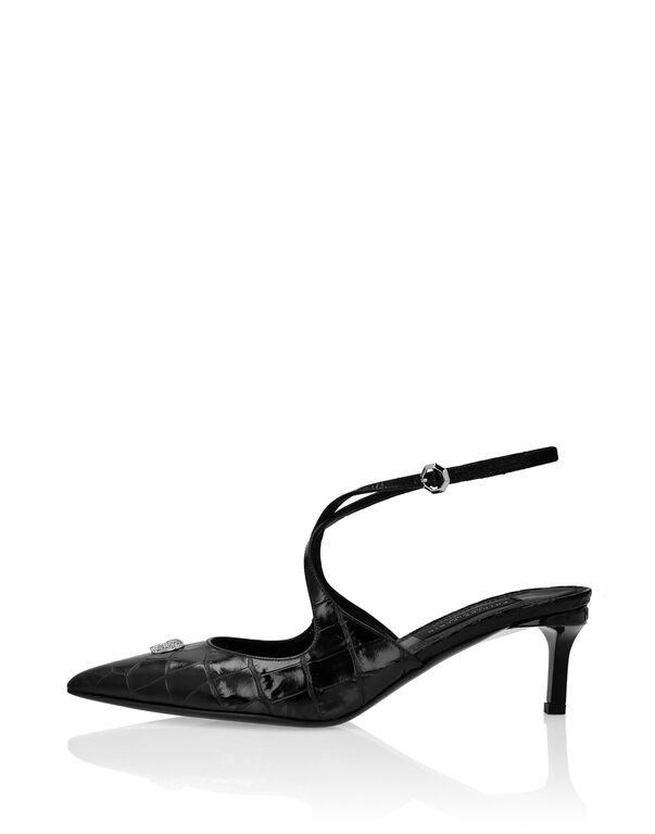 Nappa Leather Sandals High Heels Studs