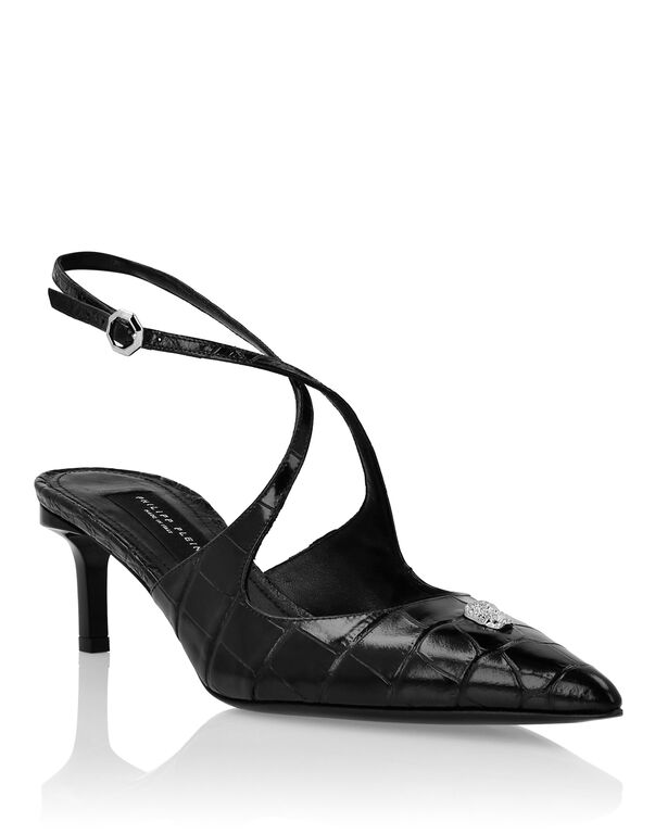 Nappa Leather Sandals High Heels Studs