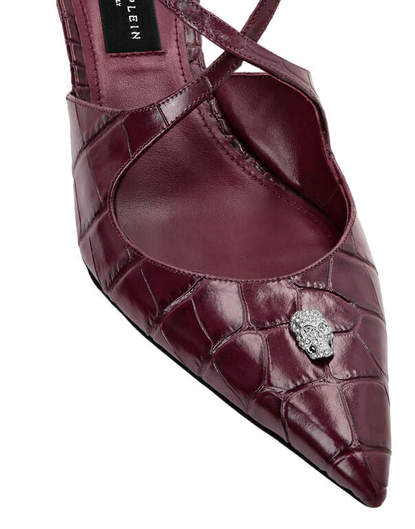 Nappa Leather Sandals High Heels Studs