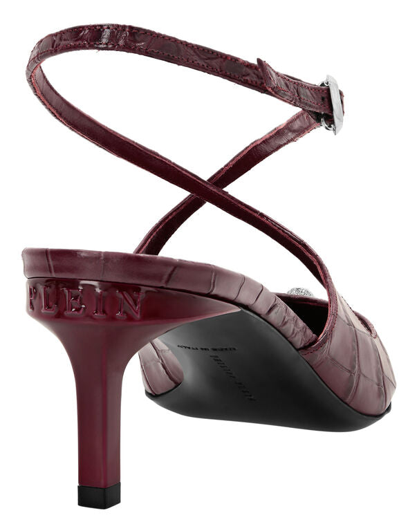 Nappa Leather Sandals High Heels Studs