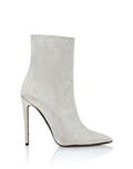 Satin Boots High Heels Mid Monogram Strass