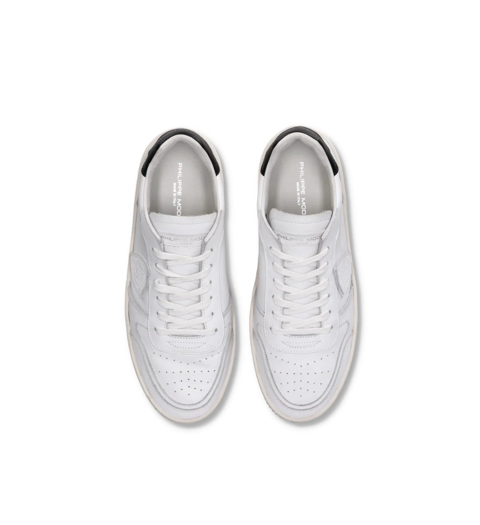 PHILIPPE MODEL  SNEAKERS UOMO NICE VNLU V001 BIANCA -NERO