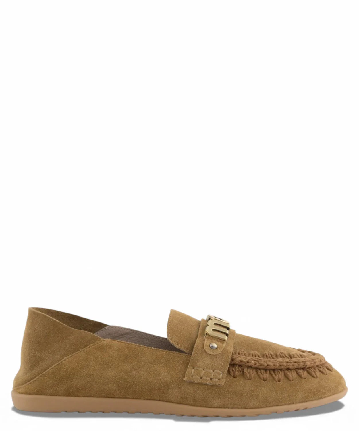 Mou ballerine suede con Logo Metallico