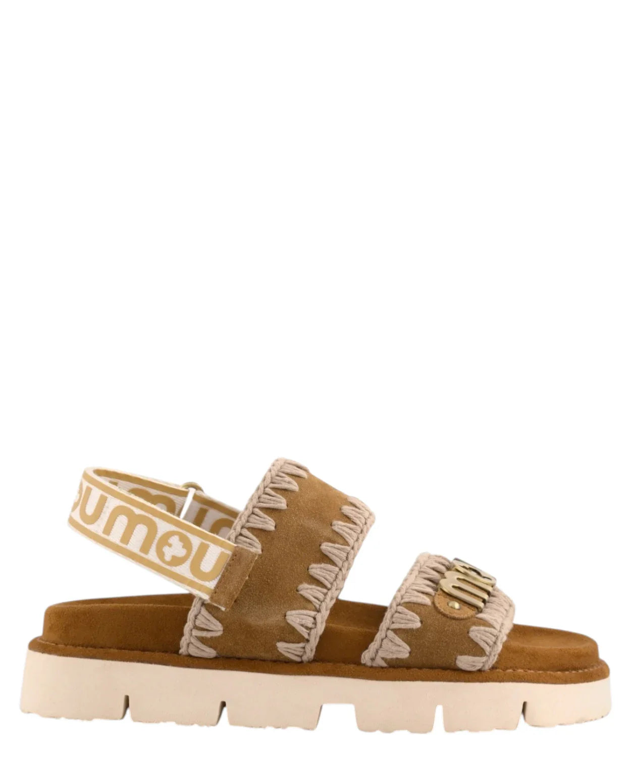 Sandali Bio Mou con Cinturino e Logo Metallizzato