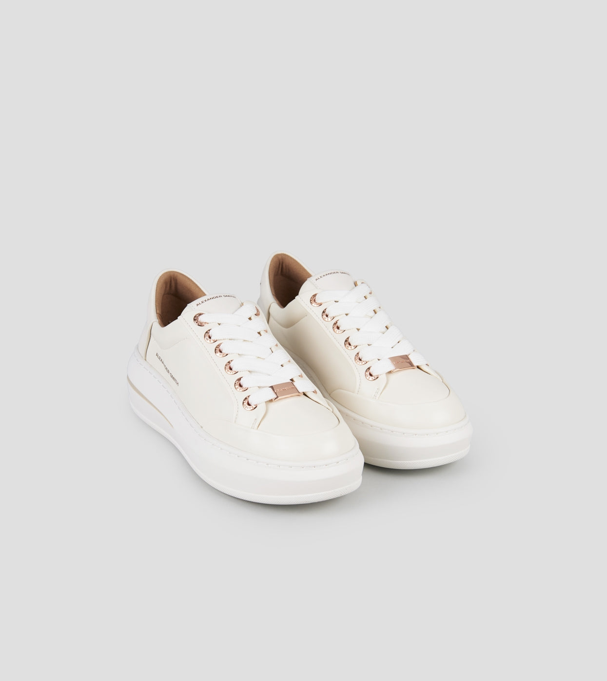 Lancaster Donna in pelle bianca Alexander Smith