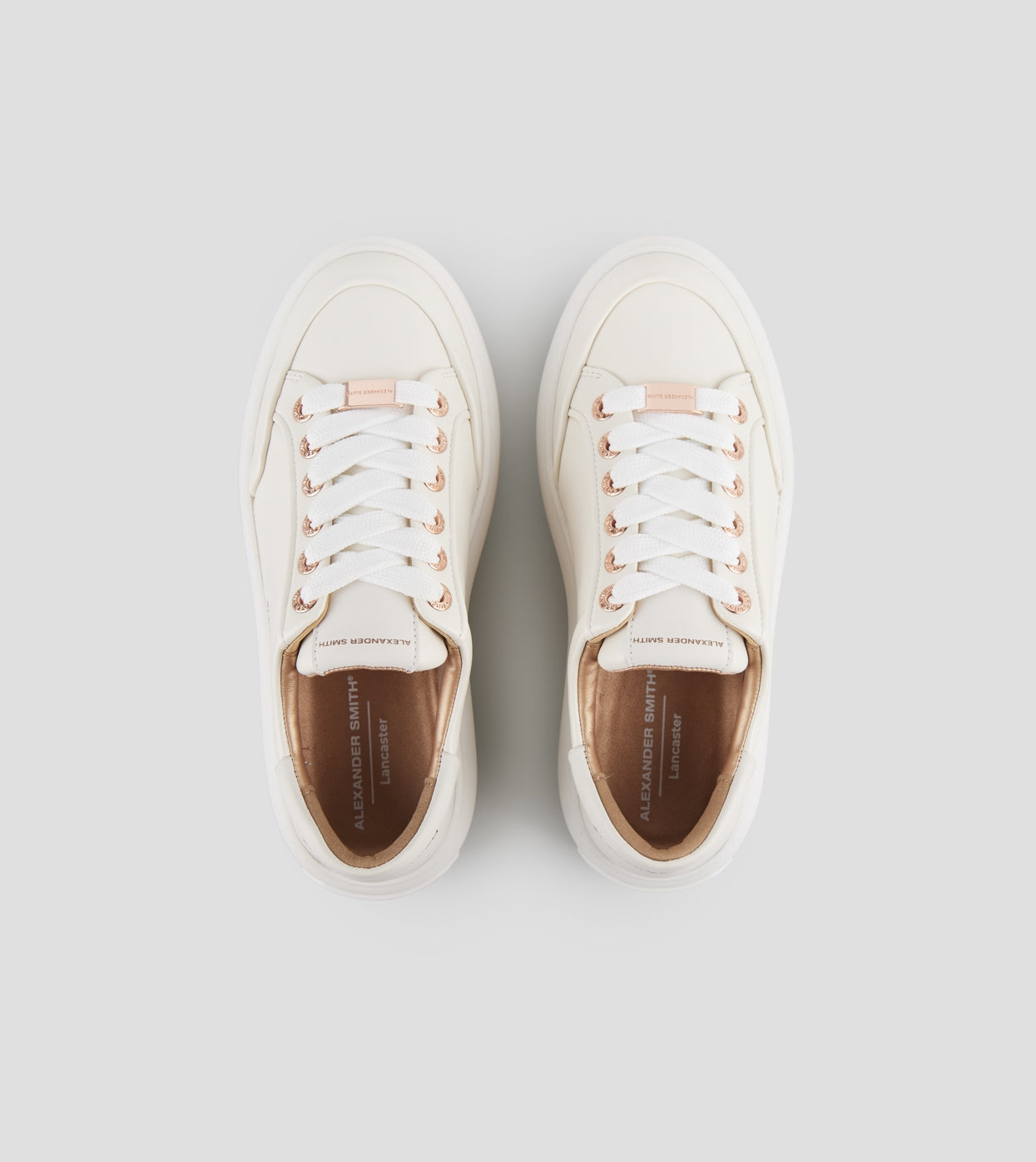 Lancaster Donna in pelle bianca Alexander Smith