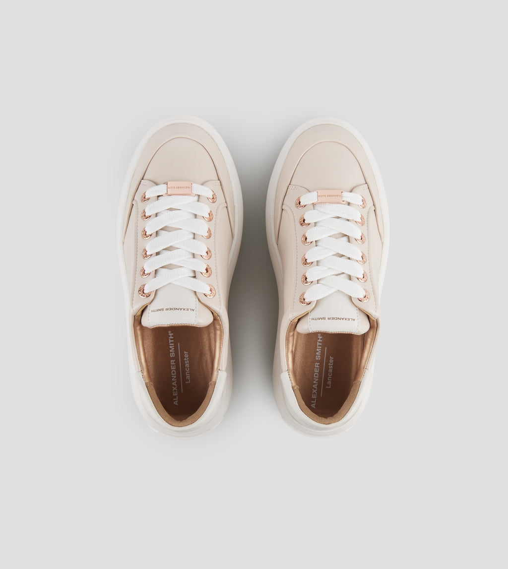Lancaster Donna in pelle rosa e tallone bianco Alexander Smith