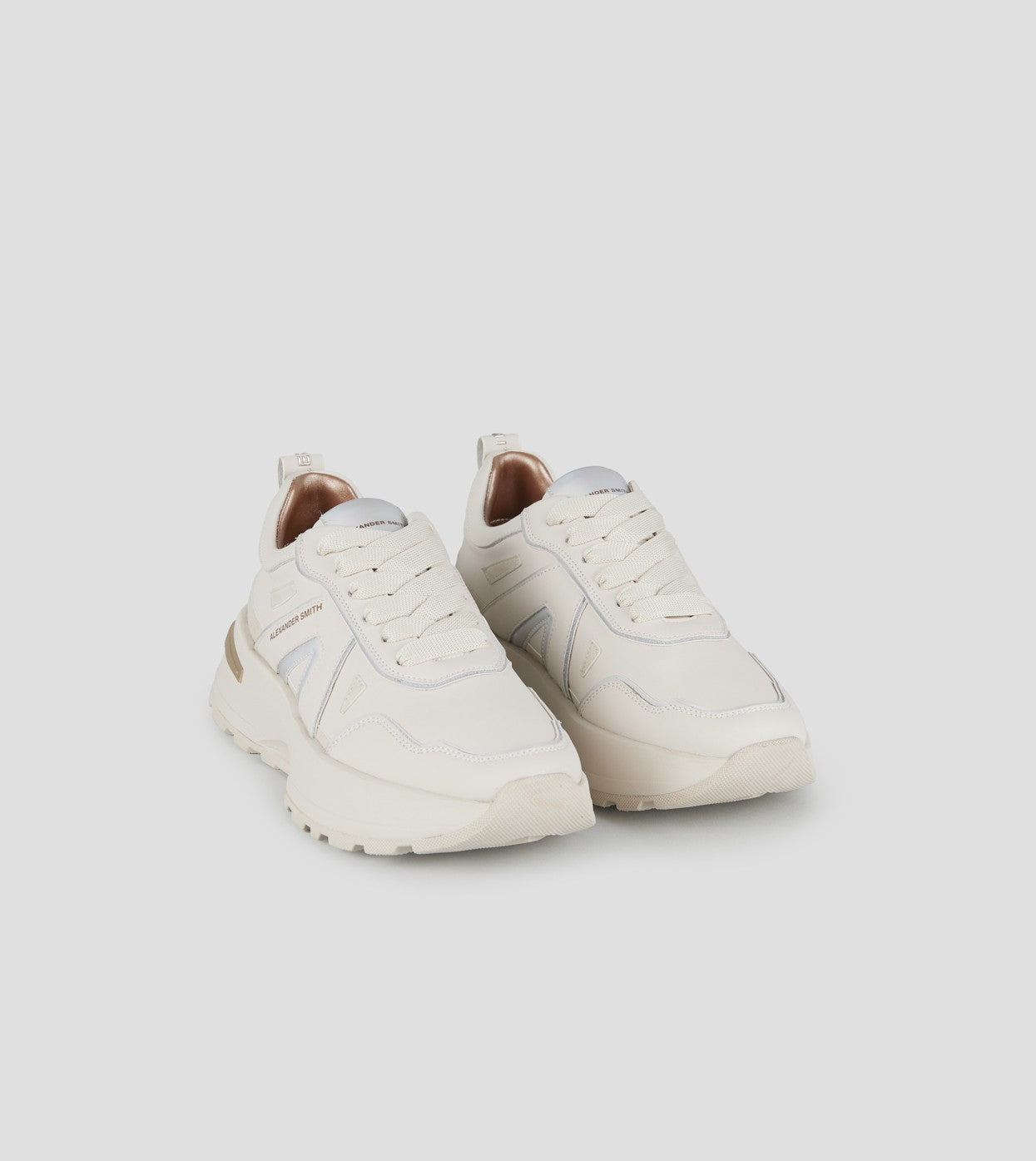 Liverpool Donna in pelle avorio e specchiato opaco  Alexander Smith