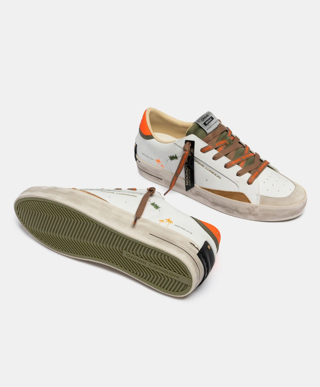CRIME LONDON SNEAKER UOMO SK8 DELUXE AMBER TANGERINE 19101