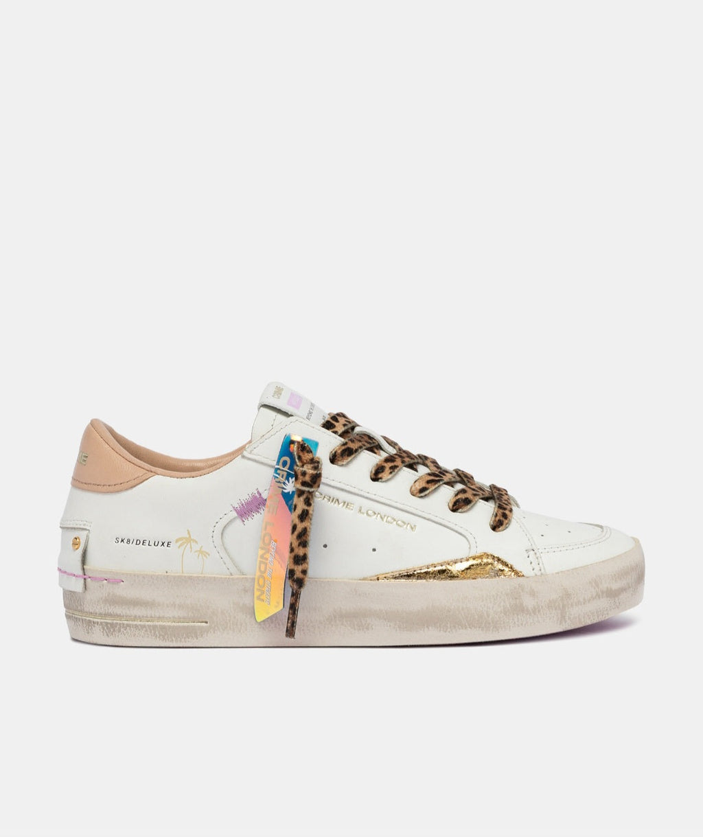 CRIME LONDON DONNA SK8 DELUXE SAVAGE WHITE 29101
