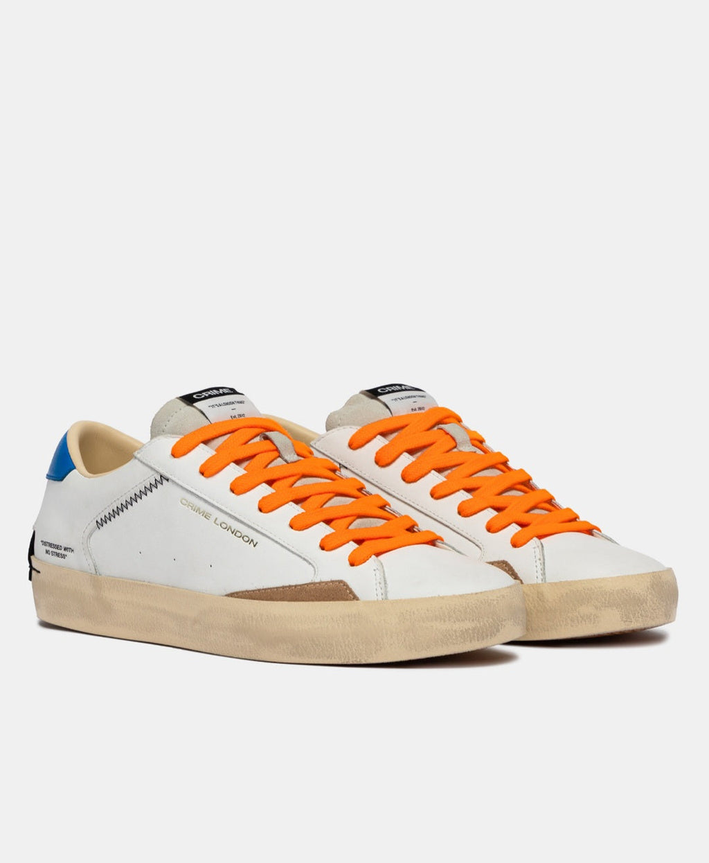 CRIME LONDON SNEAKER UOMO DISTRESSED CITY BLUE 19000