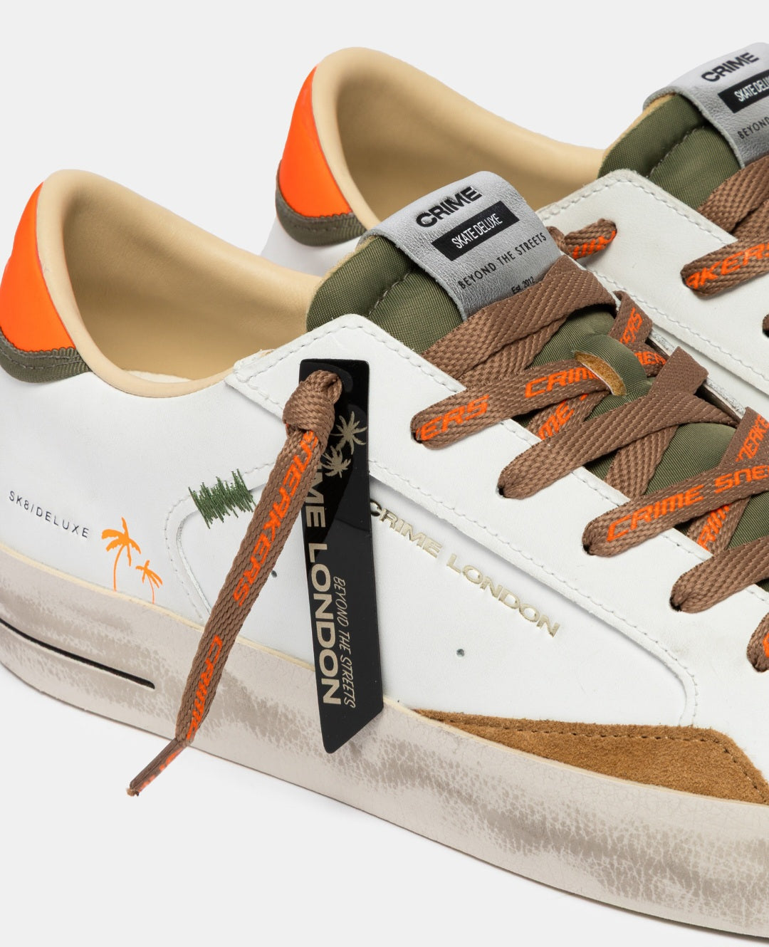 CRIME LONDON SNEAKER UOMO SK8 DELUXE AMBER TANGERINE 19101