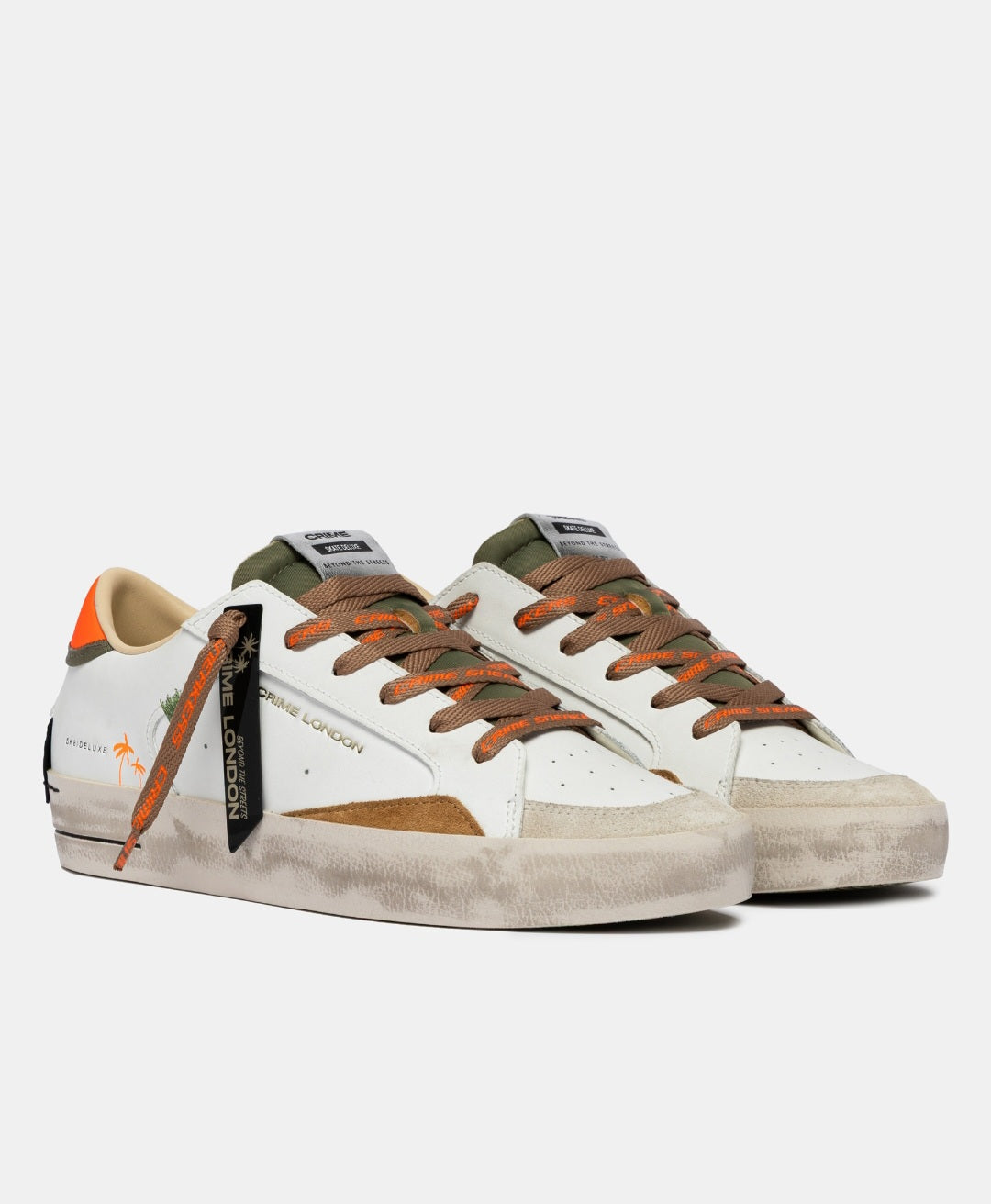 CRIME LONDON SNEAKER UOMO SK8 DELUXE AMBER TANGERINE 19101