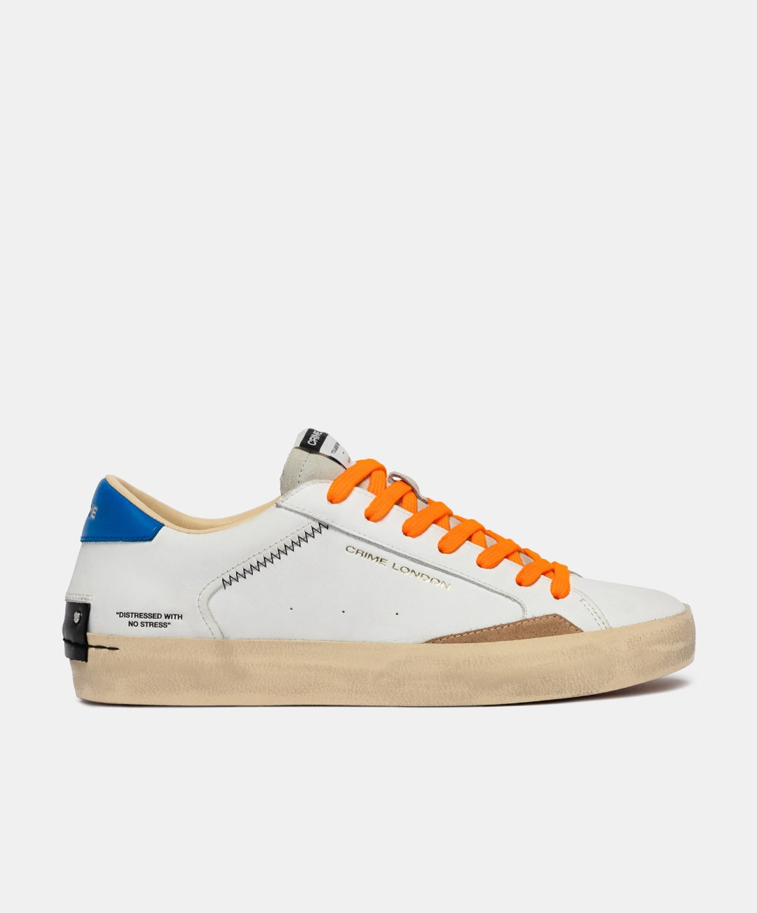 CRIME LONDON SNEAKER UOMO DISTRESSED CITY BLUE 19000