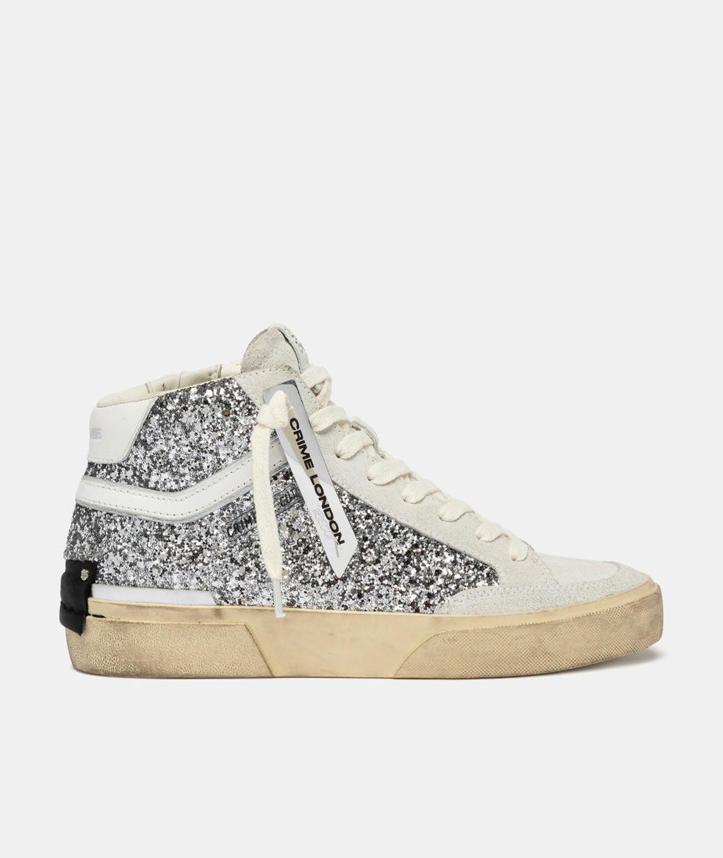 CRIME LONDON DONNA RECUT HIGH COSMIC SILVER 29170