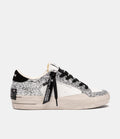 CRIME LONDON DONNA SK8 DELUXE METALLIC SILVER 25117