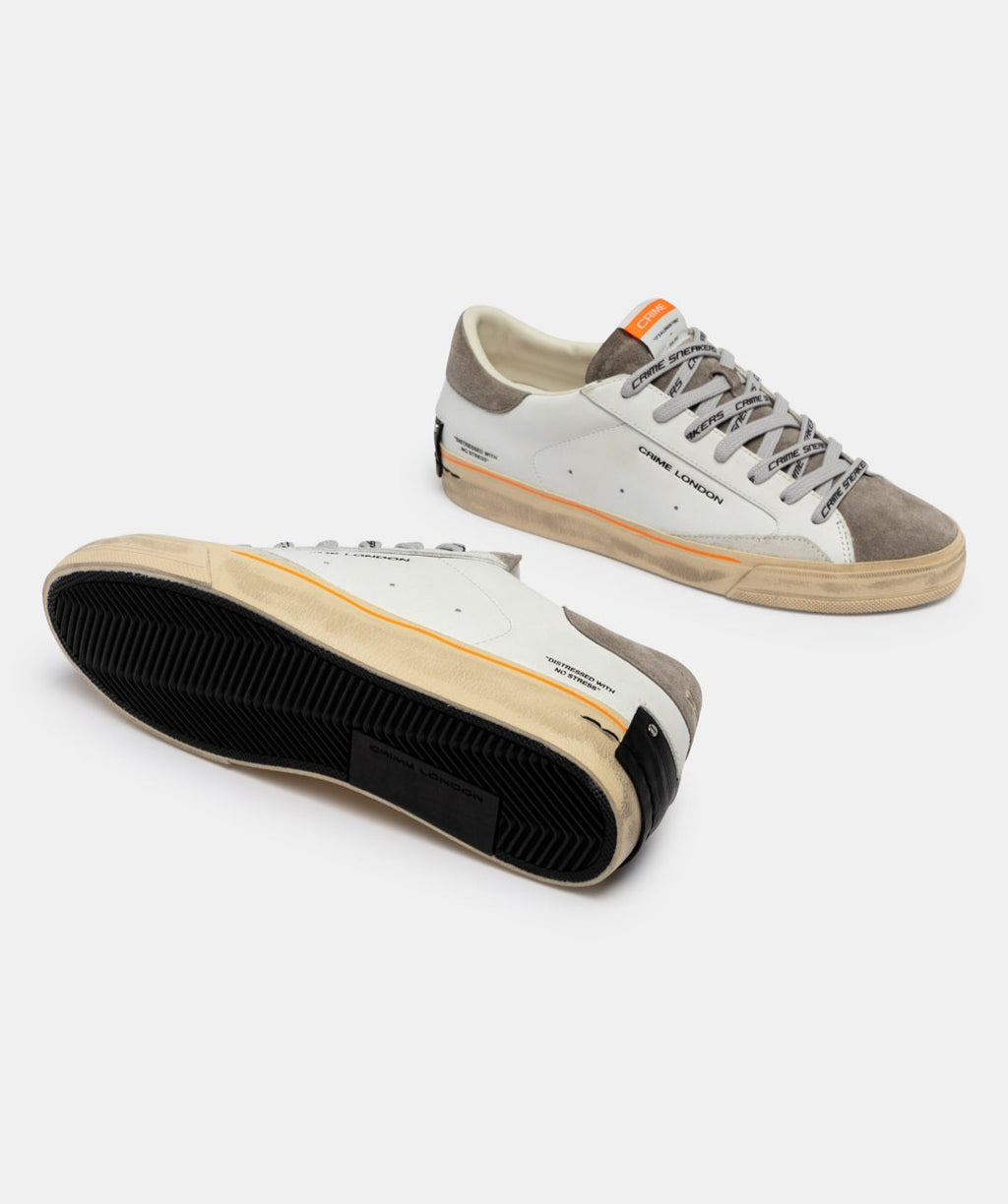 CRIME LONDON SNEAKER UOMO DISTRESSED 2.0 MOSS TAUPE 19054