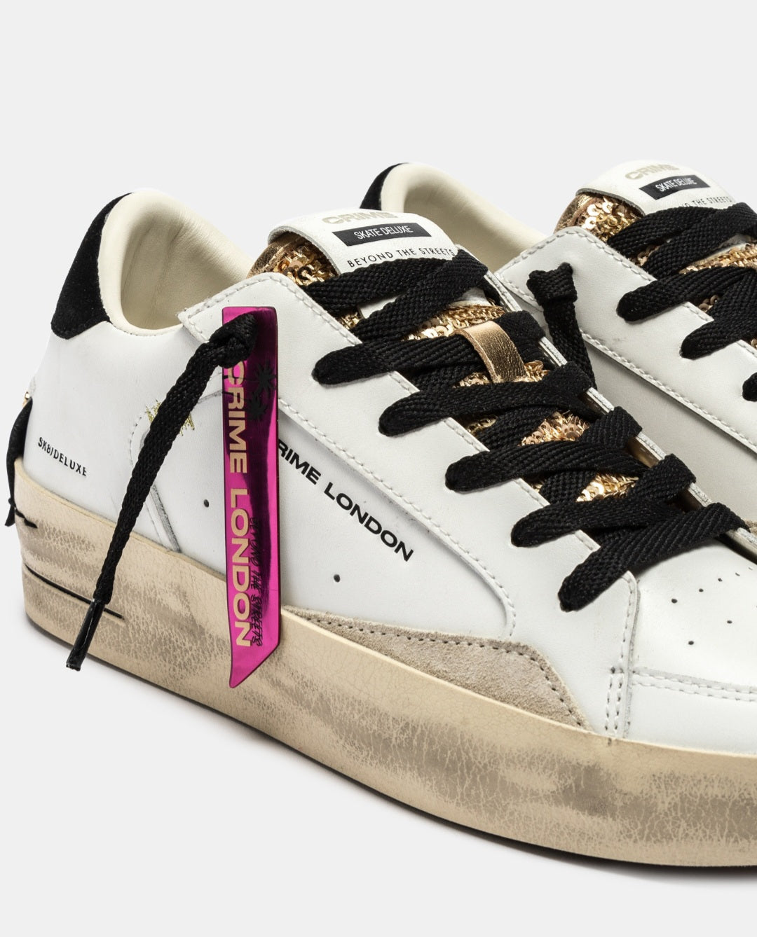 CRIME LONDON DONNA  SK8 DELUXE WEDGE SATIN SPELL  ART 25192
