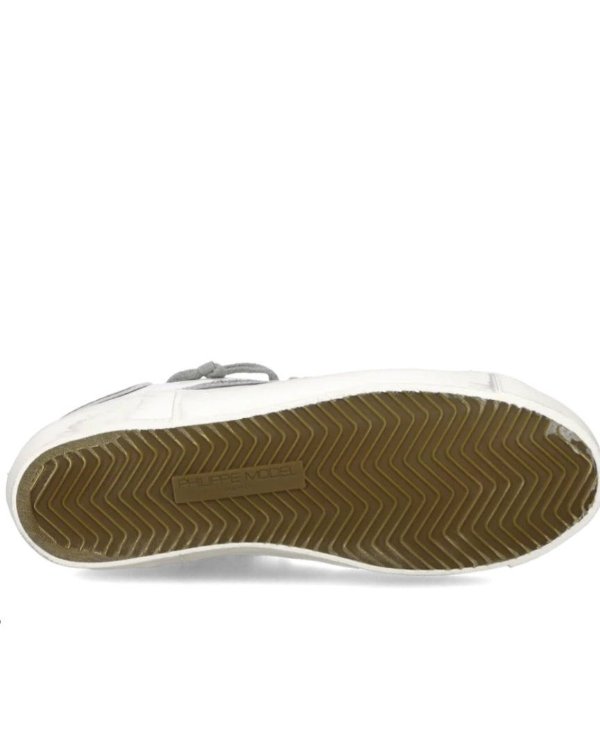 PHILIPPE MODEL   SNEAKERS DONNA Prsx Bianco Argento Metallizzato  PRLD VM04