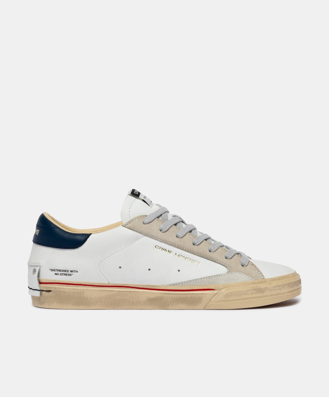 CRIME LONDON SNEAKER UOMO DISTRESSED 2.0 OXFORD BLUE 19055