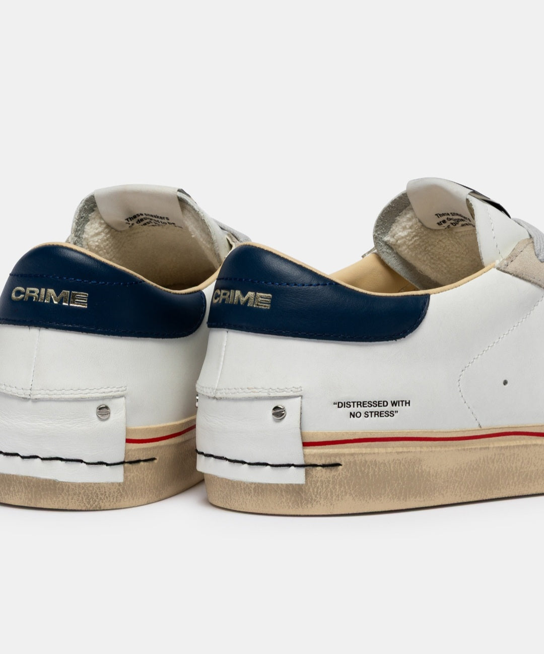 CRIME LONDON SNEAKER UOMO DISTRESSED 2.0 OXFORD BLUE 19055