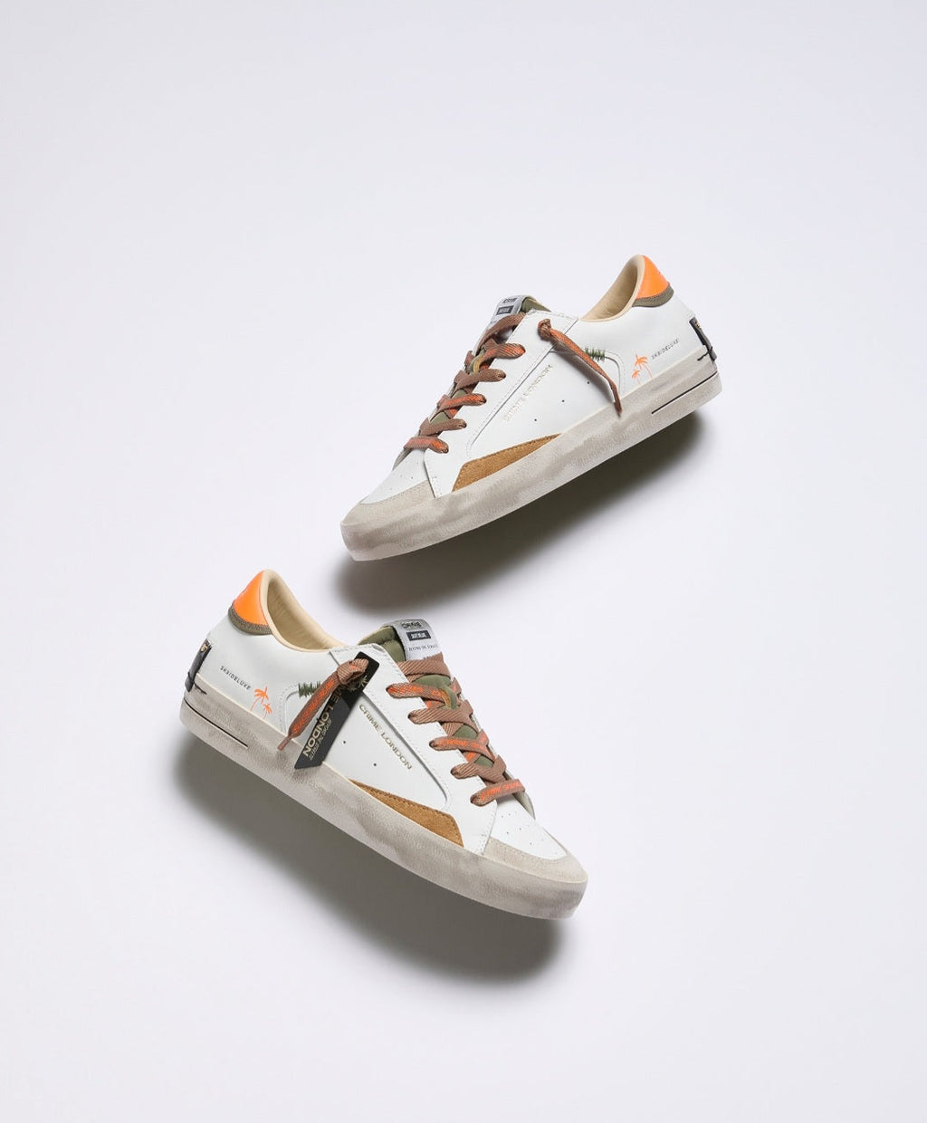 CRIME LONDON SNEAKER UOMO SK8 DELUXE AMBER TANGERINE 19101