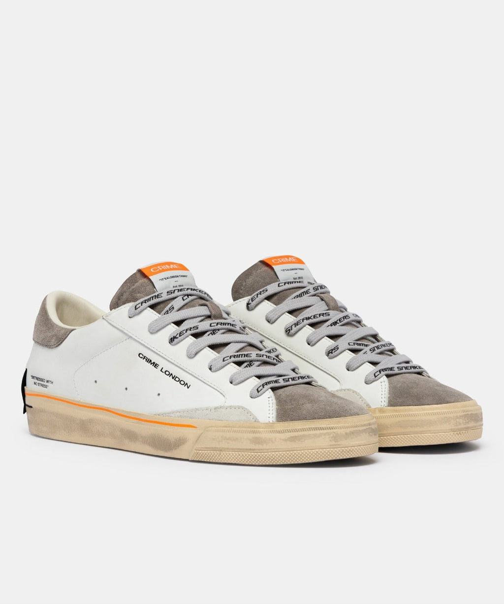 CRIME LONDON SNEAKER UOMO DISTRESSED 2.0 MOSS TAUPE 19054