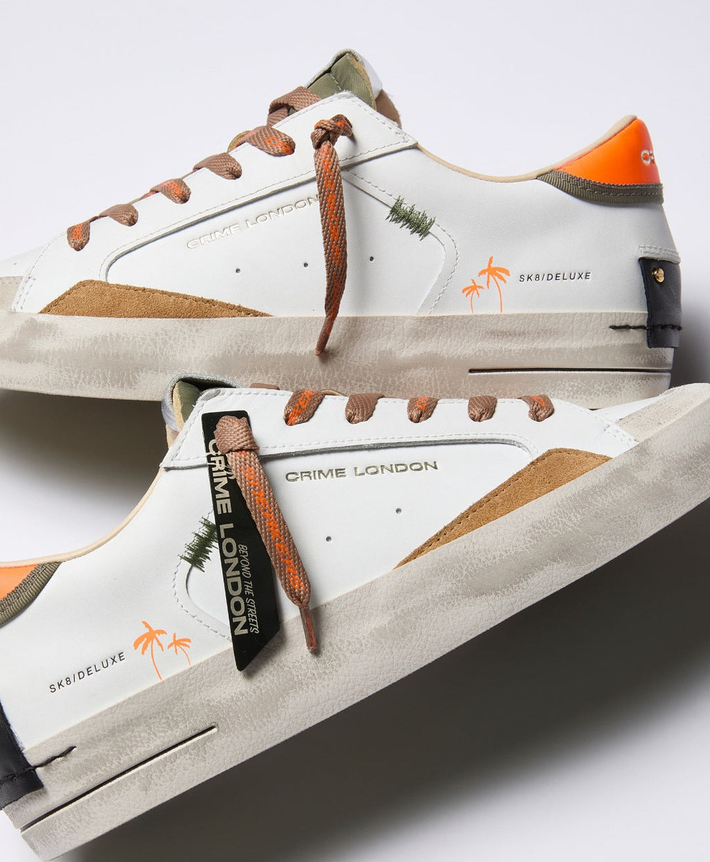 CRIME LONDON SNEAKER UOMO SK8 DELUXE AMBER TANGERINE 19101