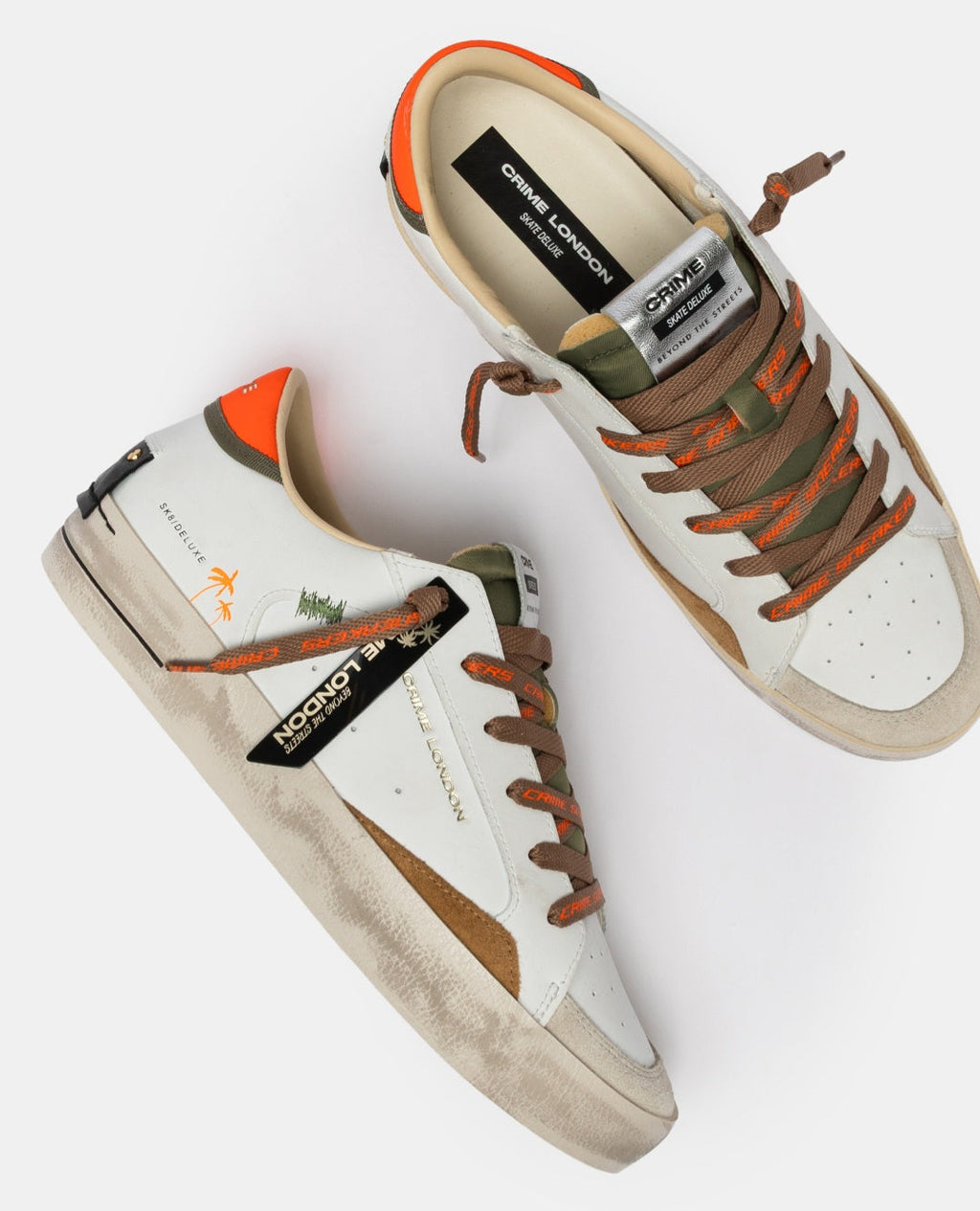 CRIME LONDON SNEAKER UOMO SK8 DELUXE AMBER TANGERINE 19101