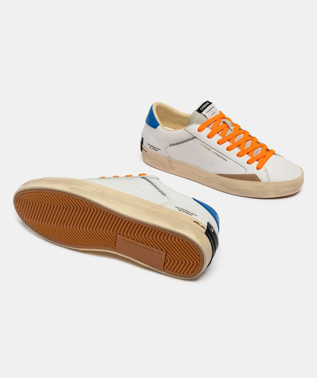 CRIME LONDON SNEAKER UOMO DISTRESSED CITY BLUE 19000