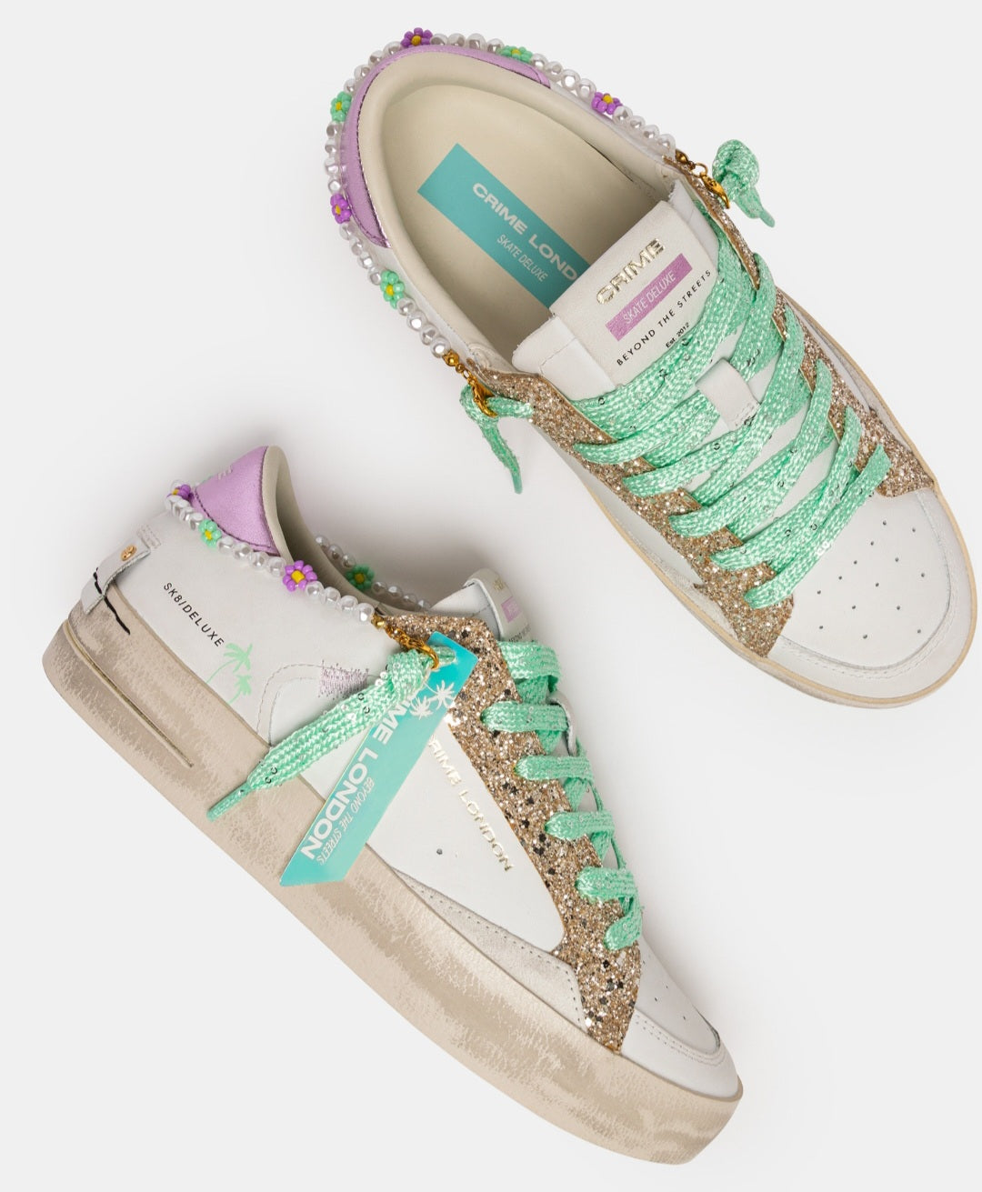 CRIME LONDON DONNA SK8 DELUXE COTTON CANDY 29112