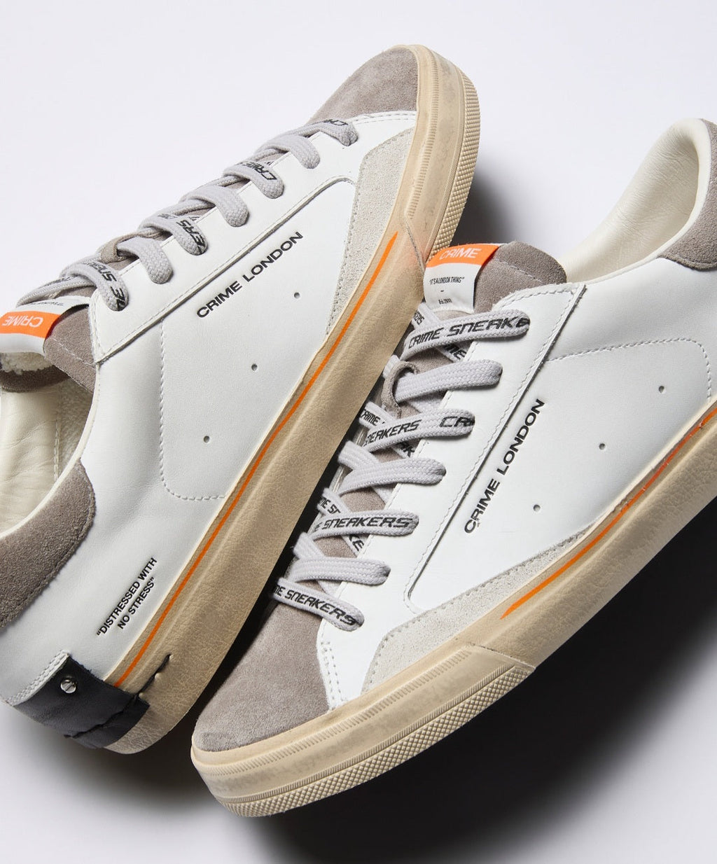 CRIME LONDON SNEAKER UOMO DISTRESSED 2.0 MOSS TAUPE 19054