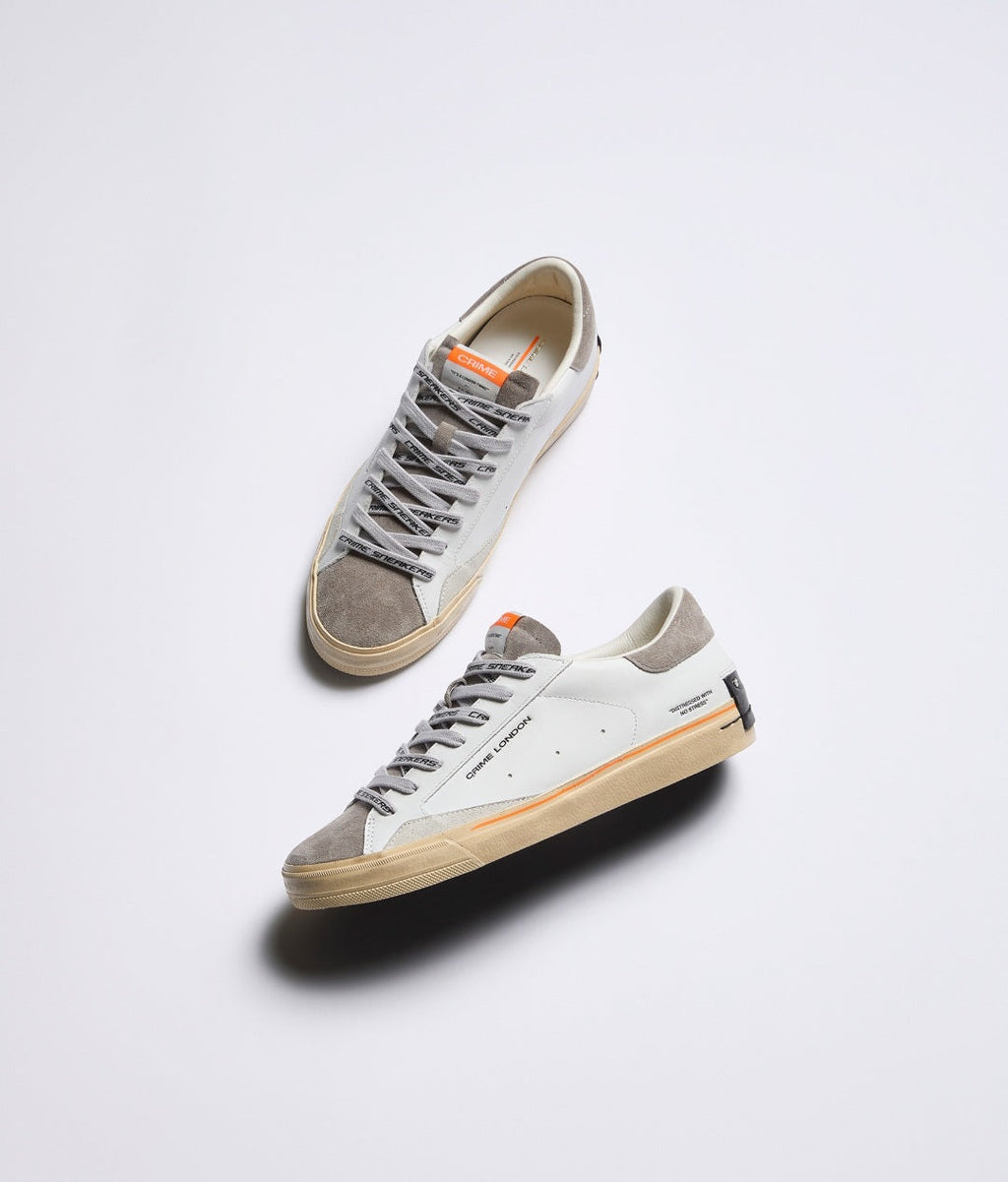 CRIME LONDON SNEAKER UOMO DISTRESSED 2.0 MOSS TAUPE 19054