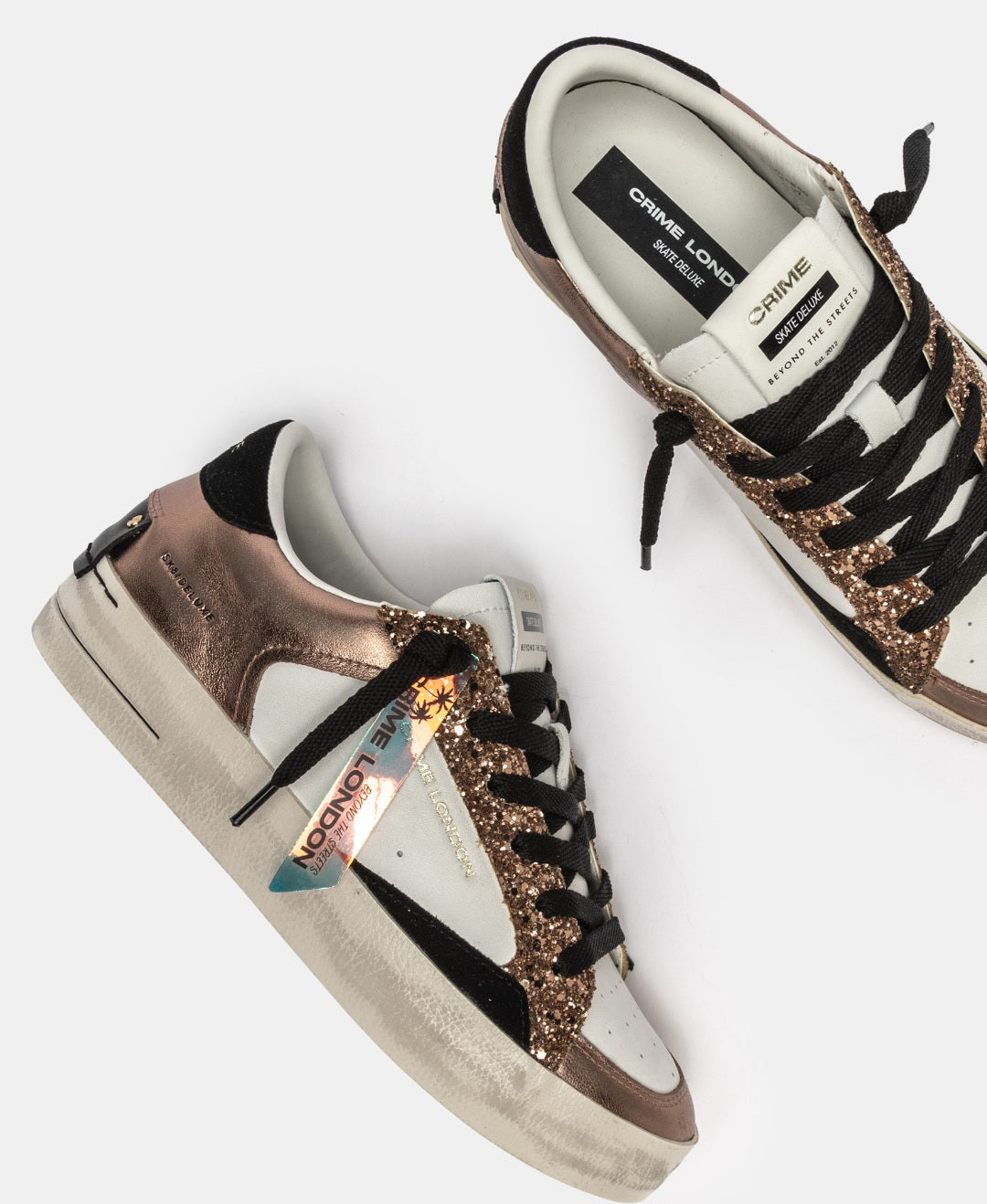 CRIME LONDON DONNA SK8 DELUXE AMBRE GLAM   ART 25110