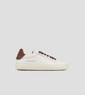 Soho Uomo in nappa bianca e tallone in pelle vinaccia Alexander Smith