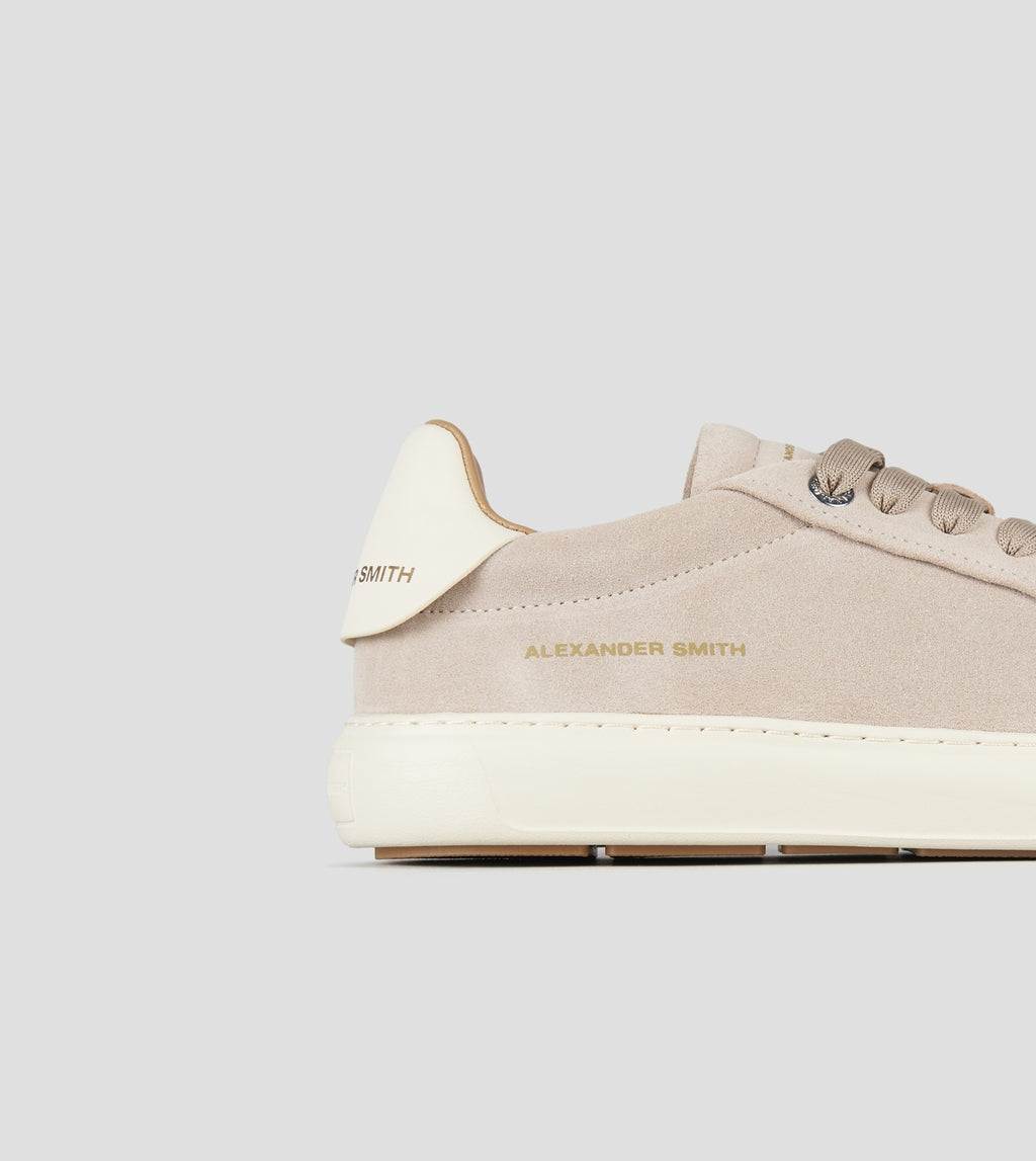 Soho Uomo in suede beige e tallone in pelle bianca Alexander Smith